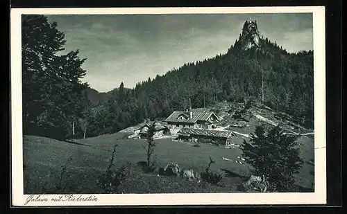 AK Tegernsee, Gasthaus Galaun mit Riederstein