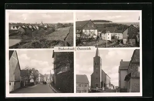 AK Bickenbach b. Hunsrück, Ortsansicht mit Kirche