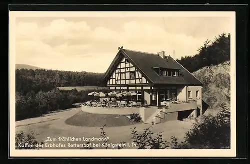 AK Königstein i. Ts., Cafe Zum fröhlichen Landmann