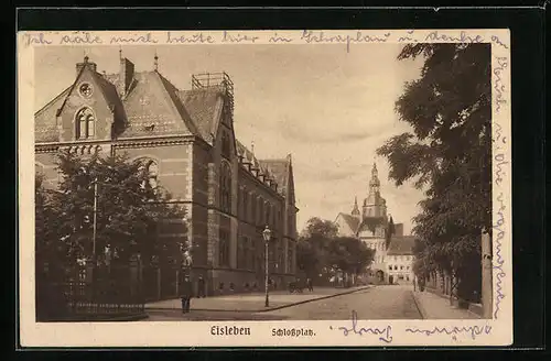 AK Eisleben, Blick auf den Schlossplatz