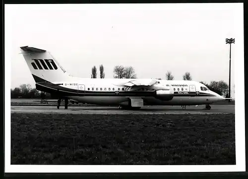Fotografie Flugzeug British Aerospace BAe 146, Passagierflugzeug der Air Wisconsin, Kennung G-WISC