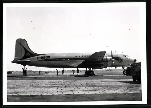 Fotografie Flugzeug Douglas DC-6, Passagierflugzeug der Air France, Kennung F-BBOO