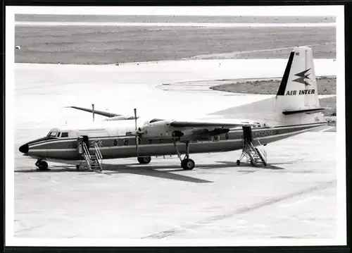 Fotografie Flugzeug Fokker F27, Passagierflugzeug der Air Inter, Kennung F-BPNE