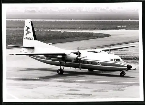 Fotografie Flugzeug Fokker F27, Passagierflugzeug der Air Inter, Kennung F-BPNC