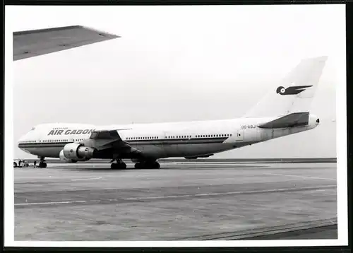 Fotografie Flugzeug Boeing 747 Jumbojet, Passagierflugzeug der Air Gabon, Kennung OO-AGJ