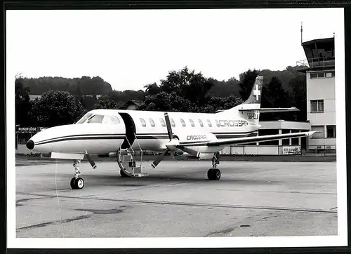 Fotografie Flugzeug Saab Metroliner, Passagierflugzeug der Crossair Fluggesellschaft, Kennung HB-LLA