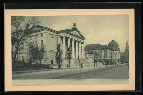 AK Posen / Poznan, Neues Stadttheater und Königl. Ansiedlungskommission