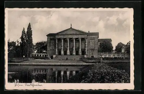 AK Posen / Poznan, Ansicht des Stadttheaters