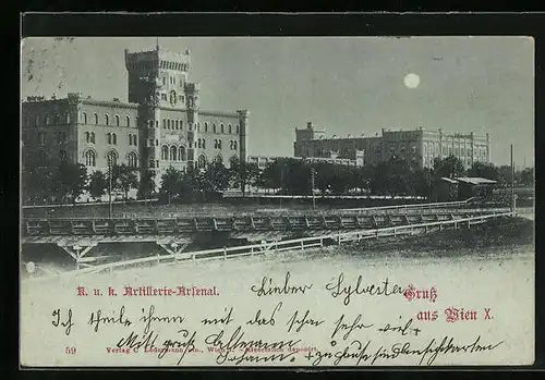 Mondschein-AK Wien, K. u. K. Artillerie-Arsenal
