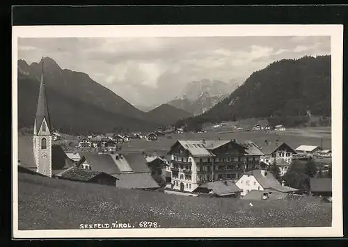 AK Seefeld, Panorama mit Kirche