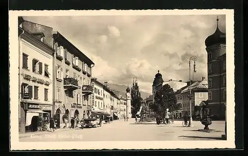 AK Lienz, Strassenpartie am Platz