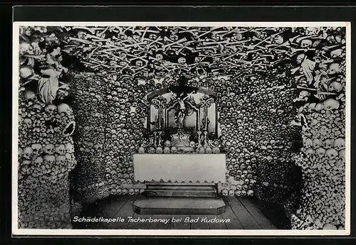 AK Tscherbeney b. Bad Kudowa, Schädelkapelle