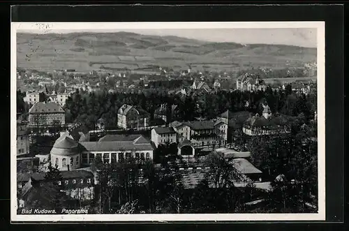 AK Bad Kudowa, Panorama des Ortes