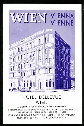 AK Wien, Hotel Bellevue