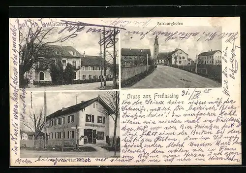 AK Freilassing, Maffei`s Gasthof und Geschäft G. Willi, Salzburhofen