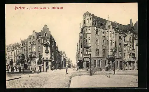 AK Bochum, Fürstenstrasse und Ottostrasse