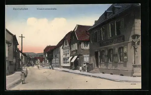 AK Reichshofen, Gasthaus Dowler in der Ninderbronnerstrasse