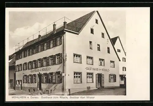 AK Mühlheim a. Donau, Gasthaus zum Rössle von Karl Wieser