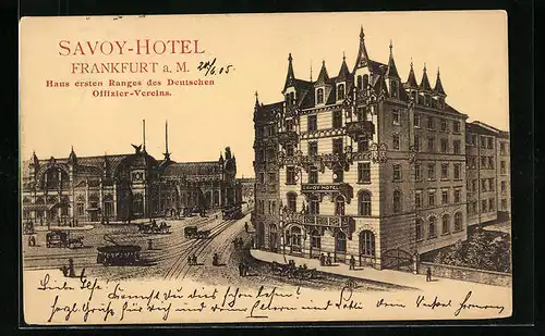 AK Frankfurt a. M., Savoy-Hotel HAus d. 1. Ranges d. deutschen Offizier-Vereins