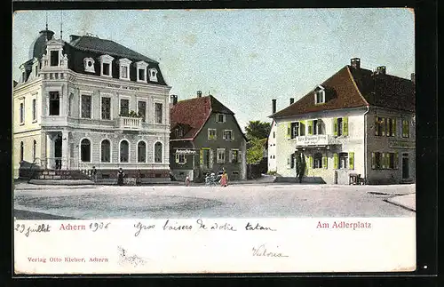 AK Achern, Gasthof zum Ochsen am Adlerplatz