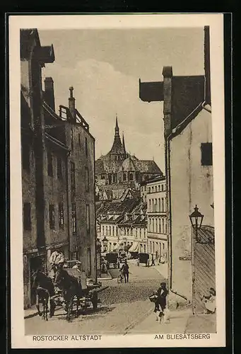 AK Rostock, Strasse am Bliesatsberg