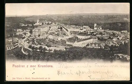 AK Mor. Krumlov, Panorama der Stadt