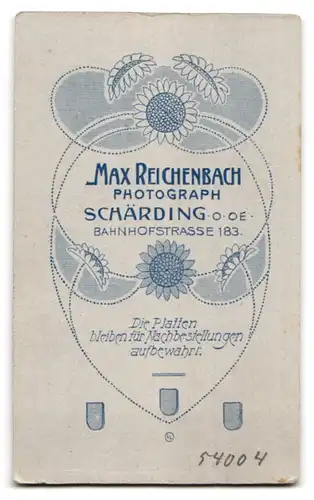 Fotografie Max Reichenbach, Schärding, Bahnhofstr. 183, Junge Dame mit hochgestecktem Haar