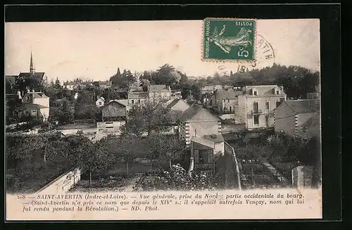 AK Saint-Avertin, Vue generale, prise du Nord