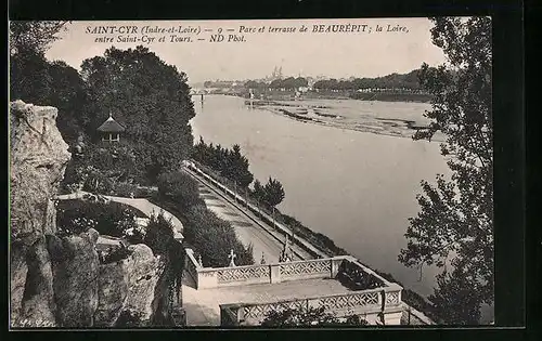 AK Saint-Cyr, Parc et terrasse de Beaurepit, la Loire