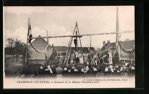AK Chambray-les-Tours, Souvenir de la Mission Novembre 1925