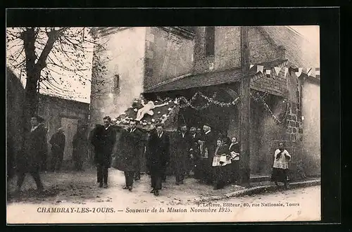 AK Chambray-les-Tours, Souvenir de la Mission Novembre 1925