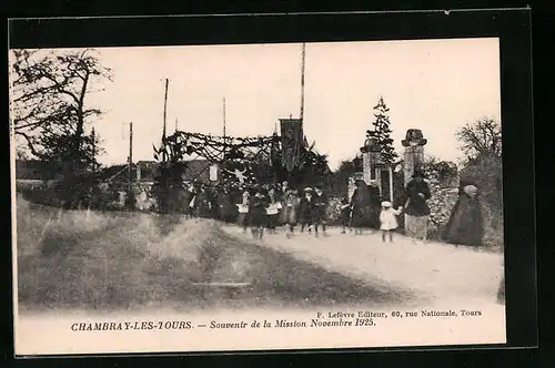 AK Chambray-les-Tours, Souvenir de la Mission Novembre 1925