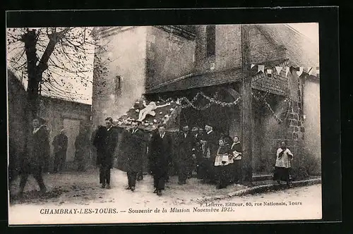 AK Chambray-les-Tours, Souvenir de la Mission Novembre 1925