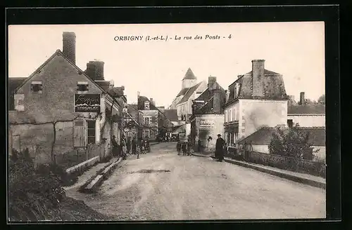 AK Orbigny, La Rue des Ponts