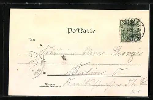 Lithographie Hall a. S., Moritzburg, Ruine Giebichenstein, Stadt-Theater