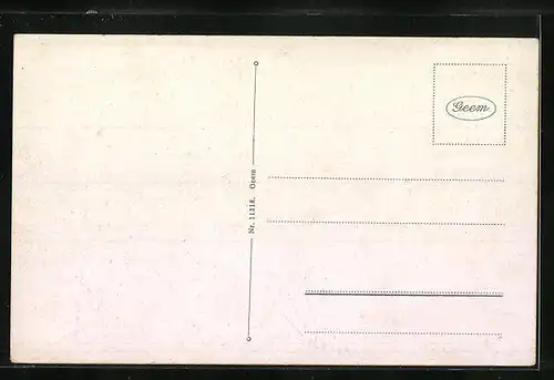 AK Wesselburen, Markt mit Denkmal und Sparkasse