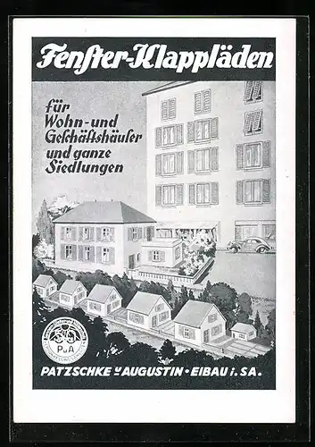 AK Eibau i. Sa., Fenster-Klappläden von Patzschke und Augustin