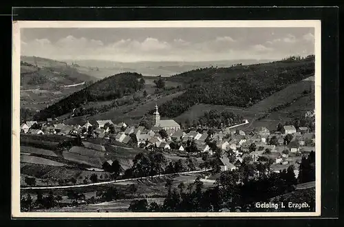AK Geising /Erzgeb., Ortsansicht aus der Vogelschau