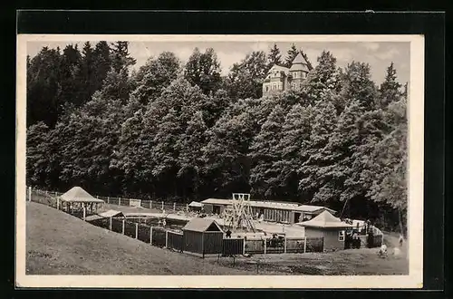 AK Tambach-Dietharz /Thür. Wald, Blick auf das Schwimmbad