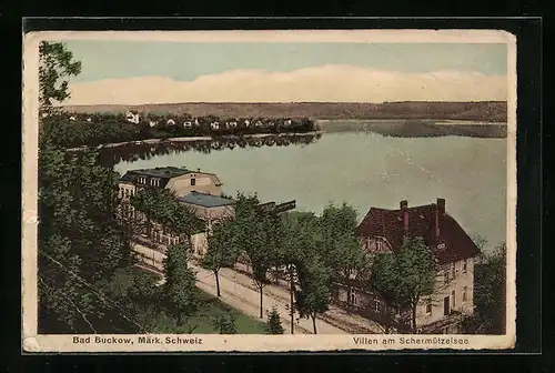 AK Bad Buckow /Märk. Schweiz, Villen am Schermützelsee