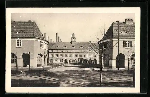 AK Zschornewitz, Elektrowerke A. G., Blick auf den Marktplatz