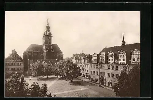 AK Naumburg i. S., Wenzelkirche mit Rathaus