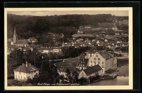 AK Bad Kösen, Ortsansicht vom Gradierwerk aus