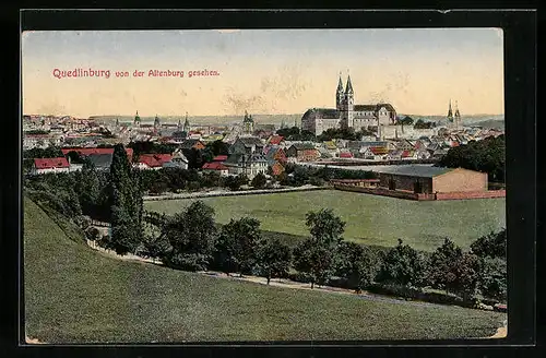 AK Quedlinburg, Totalansicht von der Altenburg aus