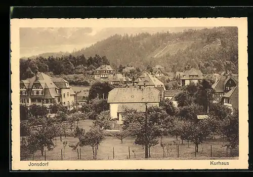 AK Jonsdorf, Blick auf das Hotel Kurhaus von A. W. Sammler