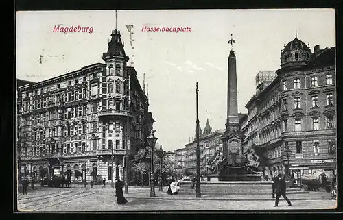 AK Magdeburg, Monument am Hasselbachplatz