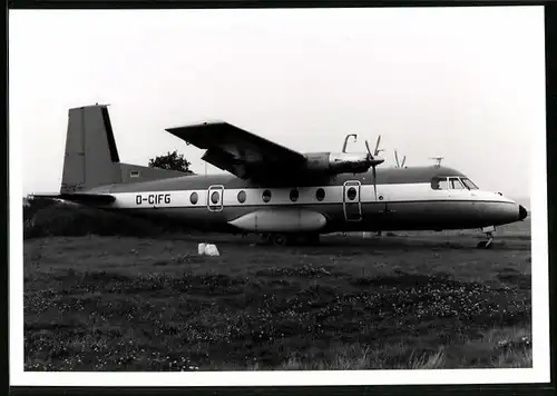 Fotografie Flugzeug Nord 262, Passagierflugzeug der Cimber, Kennung D-CIFG