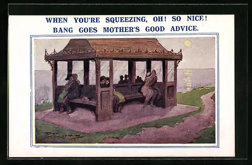 Künstler-AK Maurice: When You`re Squeezing, Oh! So Nice! Bang Goes Mother`s Good Advice
