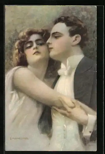 Künstler-AK C. Monestier: Hochnäsiges Liebespaar