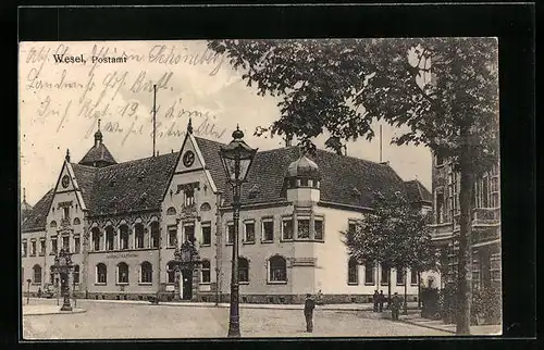 AK Wesel, Strassenpartie am Postamt